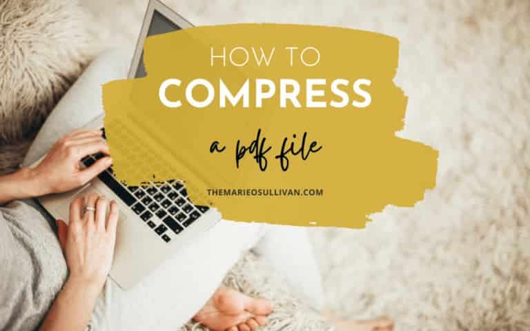 How to compress a pdf file