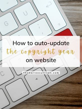 How to Auto-Update the Copyright Year on Website